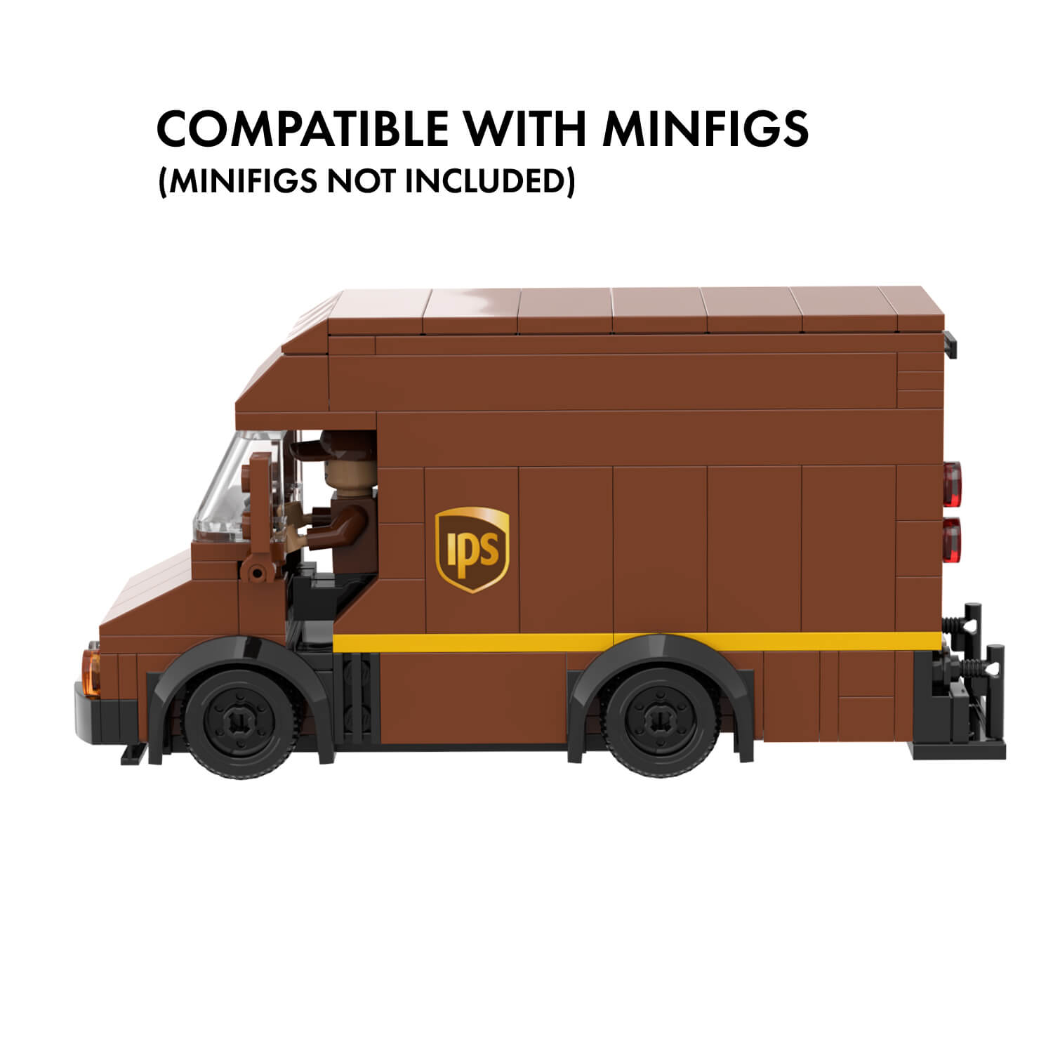 IPS Delivery Truck Building Set - Custom Printed Set - Made Using LEGO® Parts